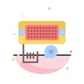 Adapter, Connection, Data, Input Abstract Flat Color Icon Template