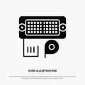 Adapter, Connection, Data, Input solid Glyph Icon vector