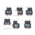 Adapter connector cartoon character bring information board