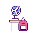 Adapting school curriculum RGB color icon