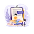 Adaptive learning illustration. Representing adaptive learning in AI, isolated customizable vector illustration