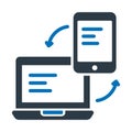Adaptive, responsive device Vector Icon which can easily modify or edit