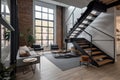 adaptive reuse project with modern interior design and finishes