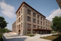 adaptive reuse project, with repurposed building as hotel and conference space