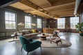 adaptive reuse and renovation project combining vintage furniture with modern amenities