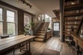 adaptive reuse and renovation project with vintage details and modern appeal