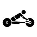 Road cycling black glyph icon Royalty Free Stock Photo