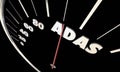 ADAS Advanced Driver Assistance Systems Speedometer Royalty Free Stock Photo