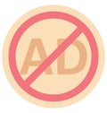 Adblock Isolated Vector icon that can be easily edit or modified