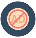 Adblock Isolated Vector icon that can be easily edit or modified