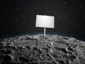 Adboard on a planetoid Royalty Free Stock Photo