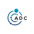 ADC letter logo design on black background. ADC creative initials letter logo concept. ADC letter design