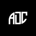 ADC letter logo design on black background.ADC creative initials letter logo concept.ADC letter design