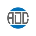 ADC letter logo design on white background. ADC creative initials circle logo concept. ADC letter design