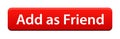 Add as friend button Royalty Free Stock Photo