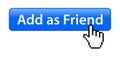 Add as friend button Royalty Free Stock Photo