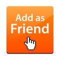 Add as friend button Royalty Free Stock Photo