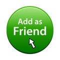 Add as friend button Royalty Free Stock Photo