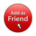 Add as friend button Royalty Free Stock Photo