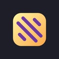 Add background flat gradient fill ui icon for dark theme Royalty Free Stock Photo