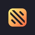 Add background orange solid gradient ui icon for dark theme Royalty Free Stock Photo
