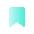 Add bookmark flat gradient color ui icon Royalty Free Stock Photo