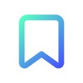 Add bookmark pixel perfect gradient linear ui icon Royalty Free Stock Photo