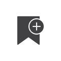 Add bookmark vector icon Royalty Free Stock Photo