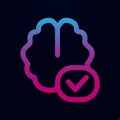 Add brain nolan icon. Simple thin line, outline vector of Mix icons for ui and ux, website or mobile application