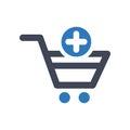 Add cart icon. shopping cart Royalty Free Stock Photo