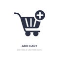 add cart icon on white background. Simple element illustration from General concept Royalty Free Stock Photo