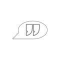 Add chat comment quote talk outline icon. Signs and symbols can be used for web, logo, mobile app, UI, UX