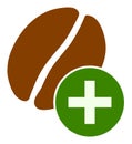 Add Coffee Raster Icon Flat Illustration Royalty Free Stock Photo