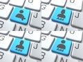 Add Concept - Blue Button on Keyboard Royalty Free Stock Photo
