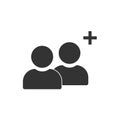 Add contact glyph icon friend and person button