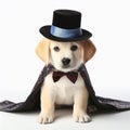 Magician Dog isolated on white background, Clipart illustration Design 5