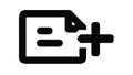 Add Document File Icon, Create New, Data Entry, and Content Addition, vector design Generative AI Royalty Free Stock Photo