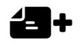 Add Document File Icon, Create New Record Symbol, vector design Generative AI Royalty Free Stock Photo