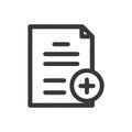 Adding New Document, Plus Sign Icon Royalty Free Stock Photo