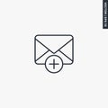 Add email, linear style sign for mobile concept and web design