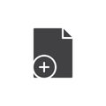 Add file document vector icon Royalty Free Stock Photo