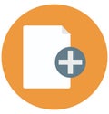 Add File Isolated Vector icon that can be easily edit or modified Royalty Free Stock Photo