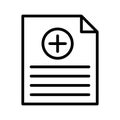 Add file thin line vector icon Royalty Free Stock Photo