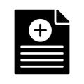 Add file glyph flat vector icon Royalty Free Stock Photo