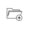 Add Files Vector Icon, Add folder symbol. Simple, modern flat vector illustration for mobile app, website or desktop app Royalty Free Stock Photo