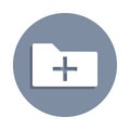 add folder icon icon in badge style. One of web collection icon can be used for UI, UX Royalty Free Stock Photo