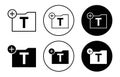 Add font icon Outline flat Icon Royalty Free Stock Photo