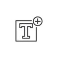 Add font outline icon Royalty Free Stock Photo