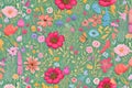 Botanical Wallpaper with Soft Pastel Flowers for a Fresh and Natural Look with Generative AI