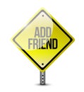 Add friend sign illustration design